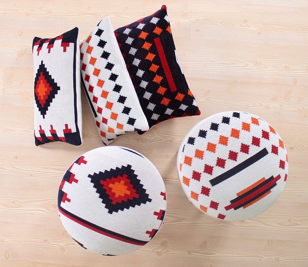 Pouf in tessuto Farm Multicolore (5)