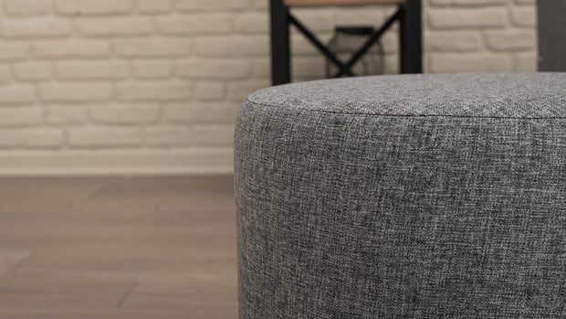 Pouf in tessuto Felix Grigio (2)