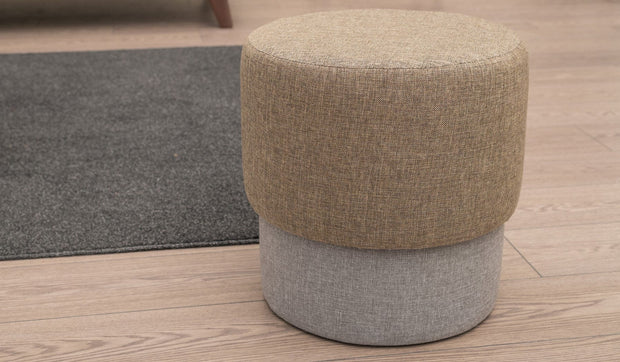 Pouf in tessuto Felix Marrone