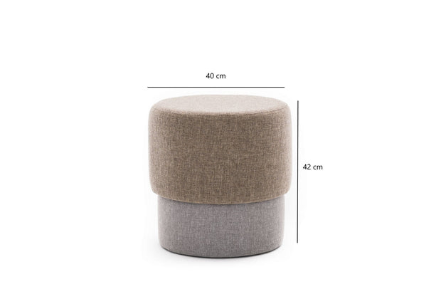 Pouf in tessuto Felix Marrone (3)