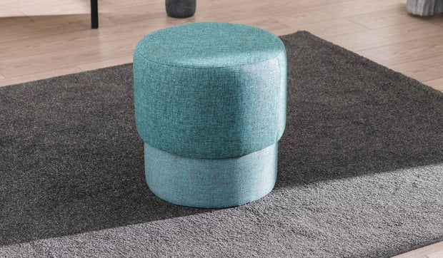 Pouf in tessuto Felix Turchese (1)