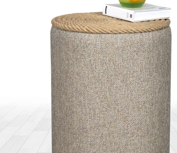 Pouf in tessuto Filika Beige (1)