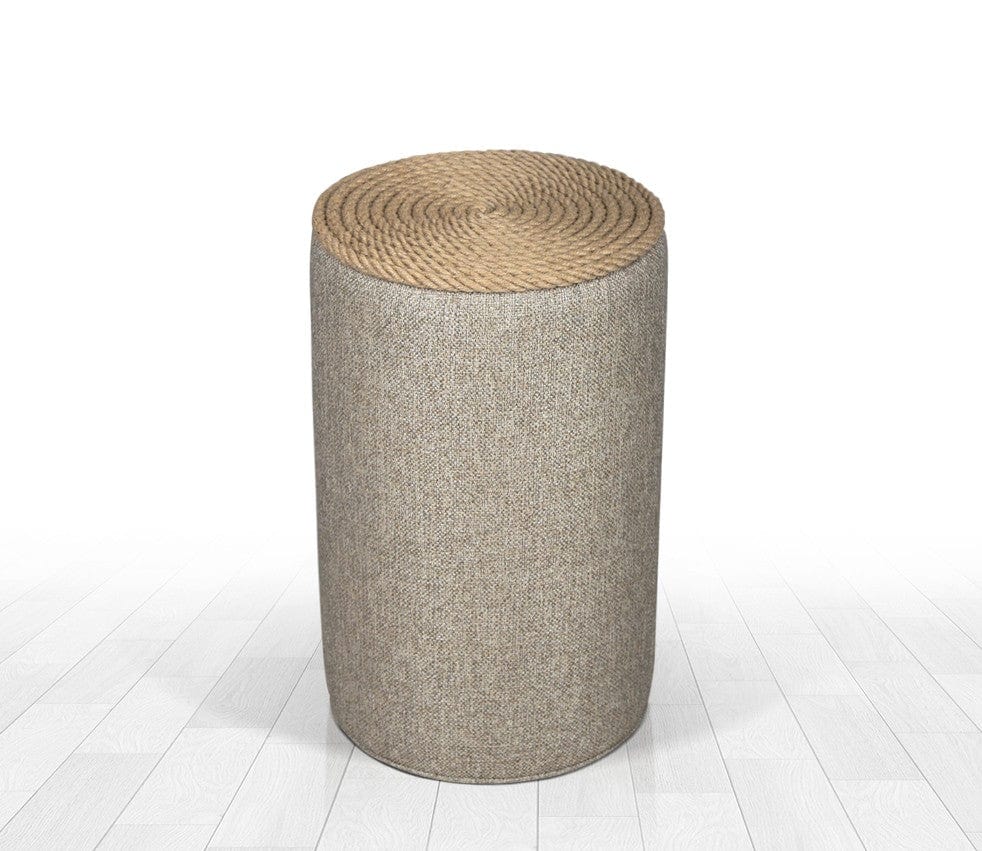 Pouf in tessuto Filika Beige (2)