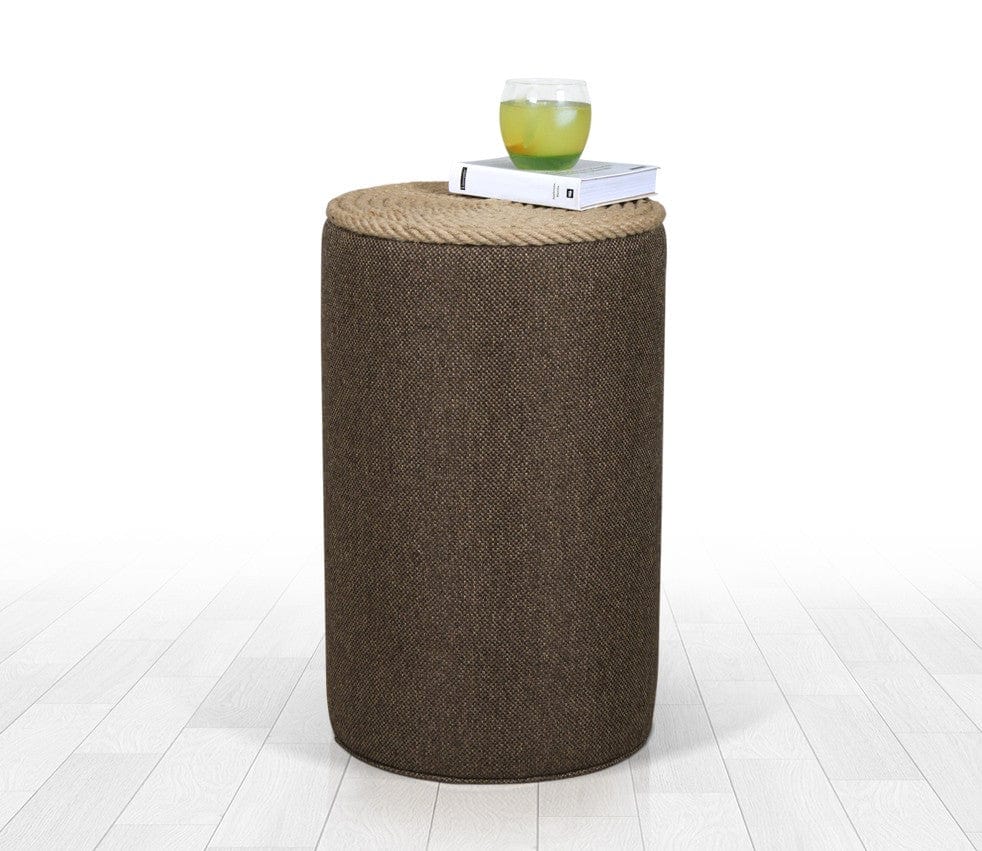Pouf in tessuto Filika Cappuccino