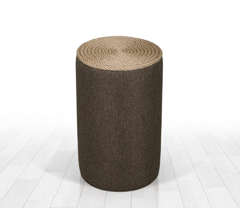 Pouf in tessuto Filika Cappuccino (2)
