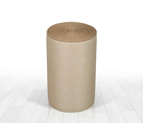 Pouf in tessuto Filika Crema (1)