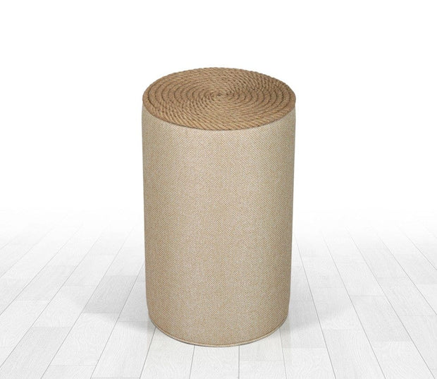 Pouf in tessuto Filika Crema (1)