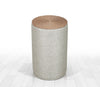 Pouf in tessuto Filika Grigio (1)