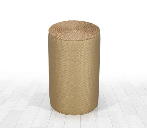 Pouf in tessuto Filika Oro (1)