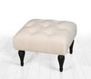 Pouf in tessuto Floral Crema