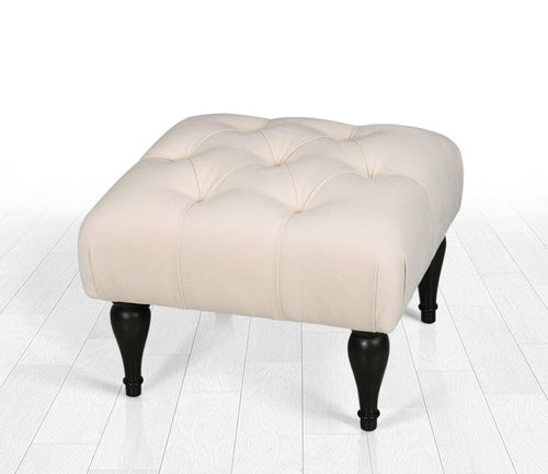 Pouf in tessuto Floral Crema