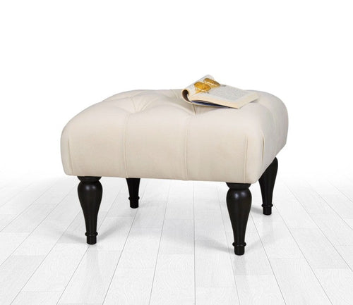 Pouf in tessuto Floral Crema (1)