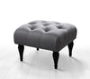 Pouf in tessuto Floral Grigio