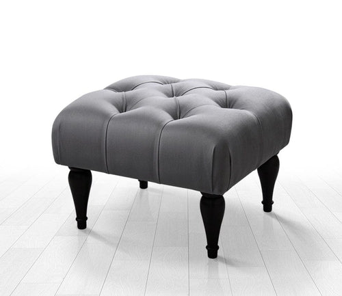 Pouf in tessuto Floral Grigio