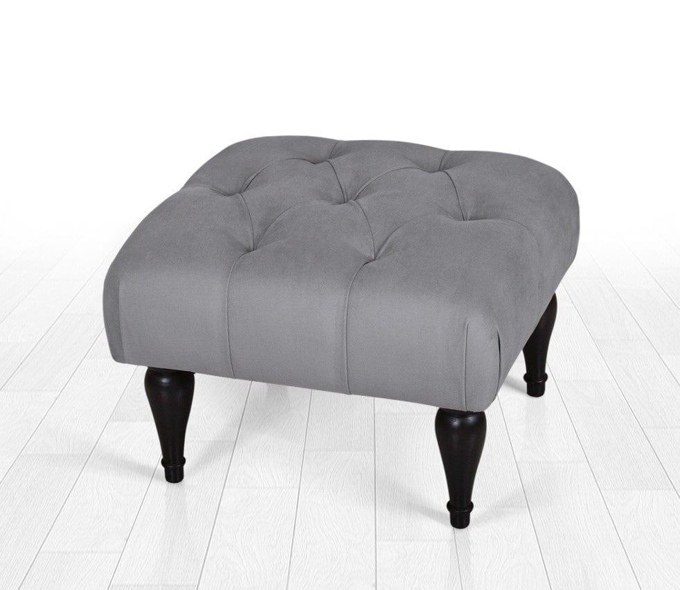 Pouf in tessuto Floral Grigio (2)