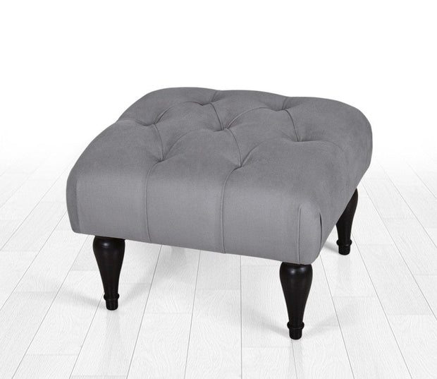 Pouf in tessuto Floral Grigio (2)