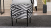 Pouf in tessuto Flow Bianco e Nero (1)