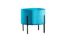 Pouf in tessuto Flow Blu (4)