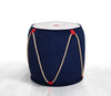 Pouf in tessuto Fora I Blu (3)