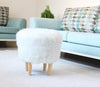 Pouf in tessuto Fox Bianco (1)