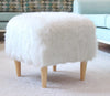 Pouf in tessuto Fox Bianco (2)