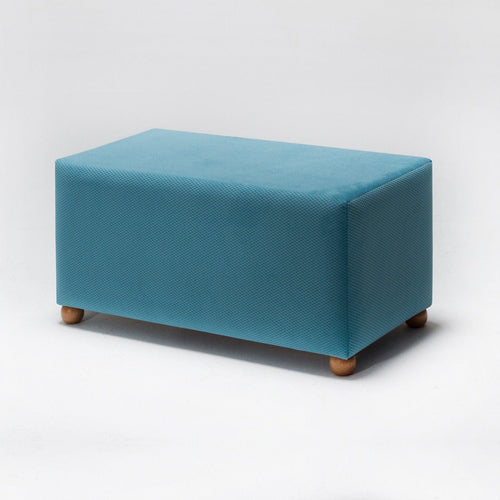 Pouf in tessuto Genma Blu