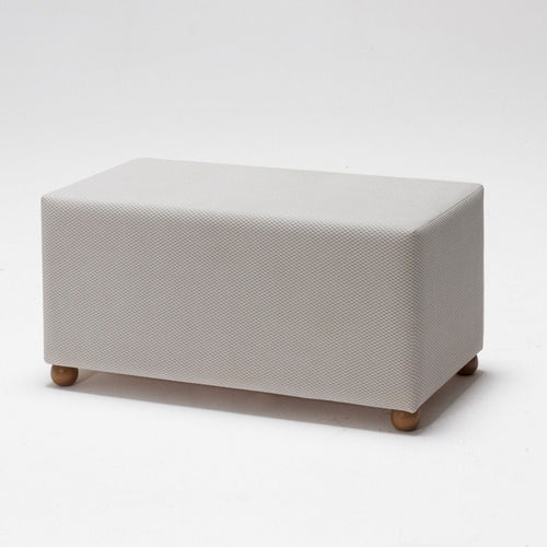 Pouf in tessuto Genma Crema
