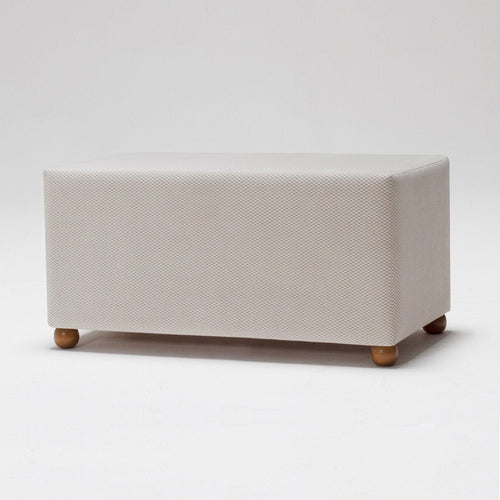 Pouf in tessuto Genma Crema (1)