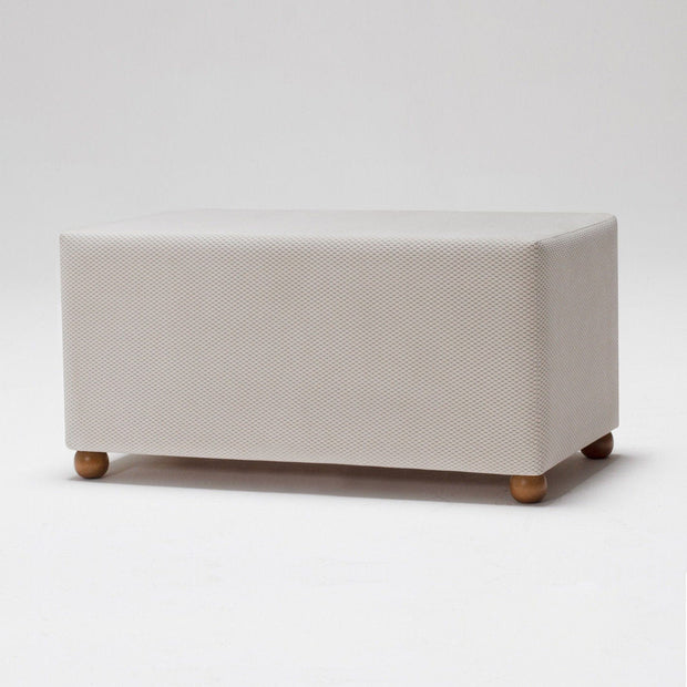 Pouf in tessuto Genma Crema (1)