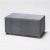 Pouf in tessuto Genma Grigio