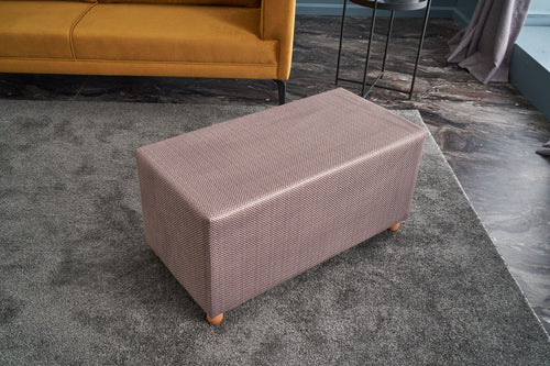 Pouf in tessuto Helen Rectangle Multicolore