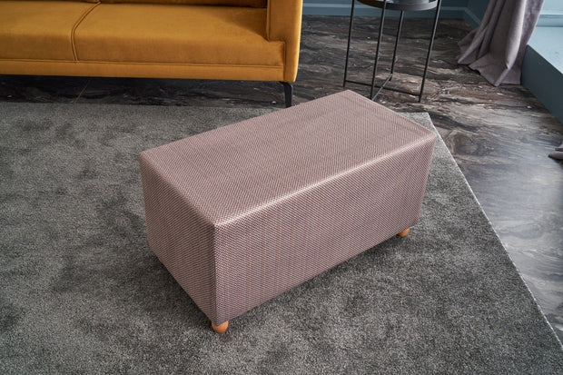Pouf in tessuto Helen Rectangle Multicolore