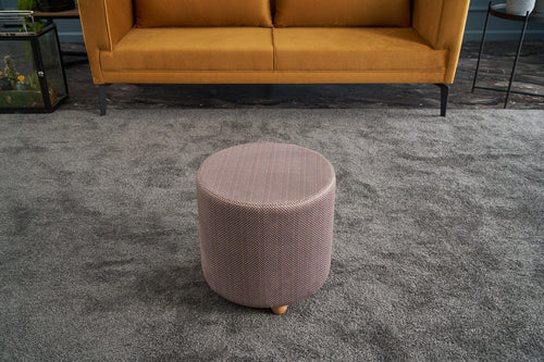 Pouf in tessuto Helen Round Multicolore (1)