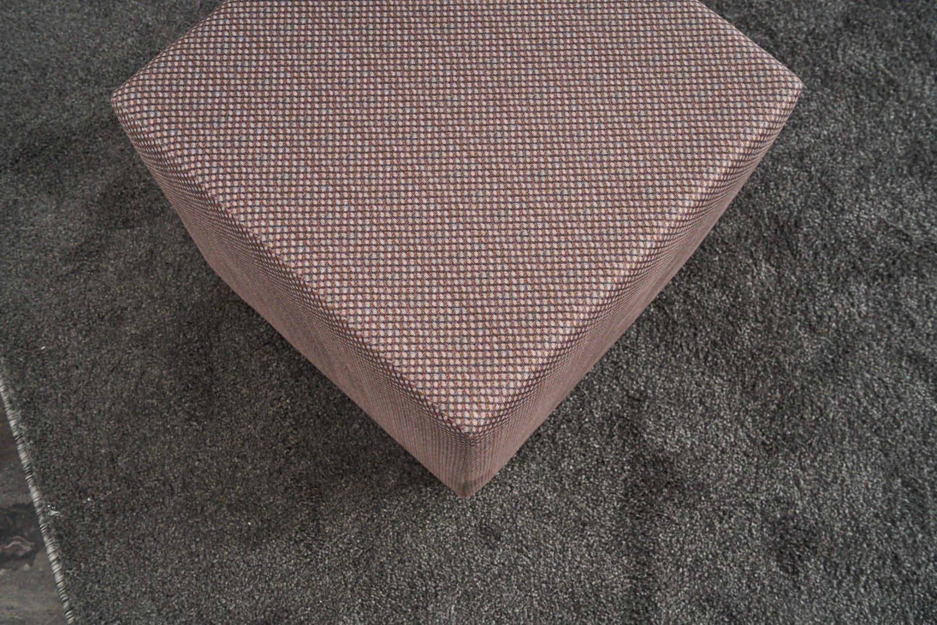 Pouf in tessuto Helen Square Multicolore (1)