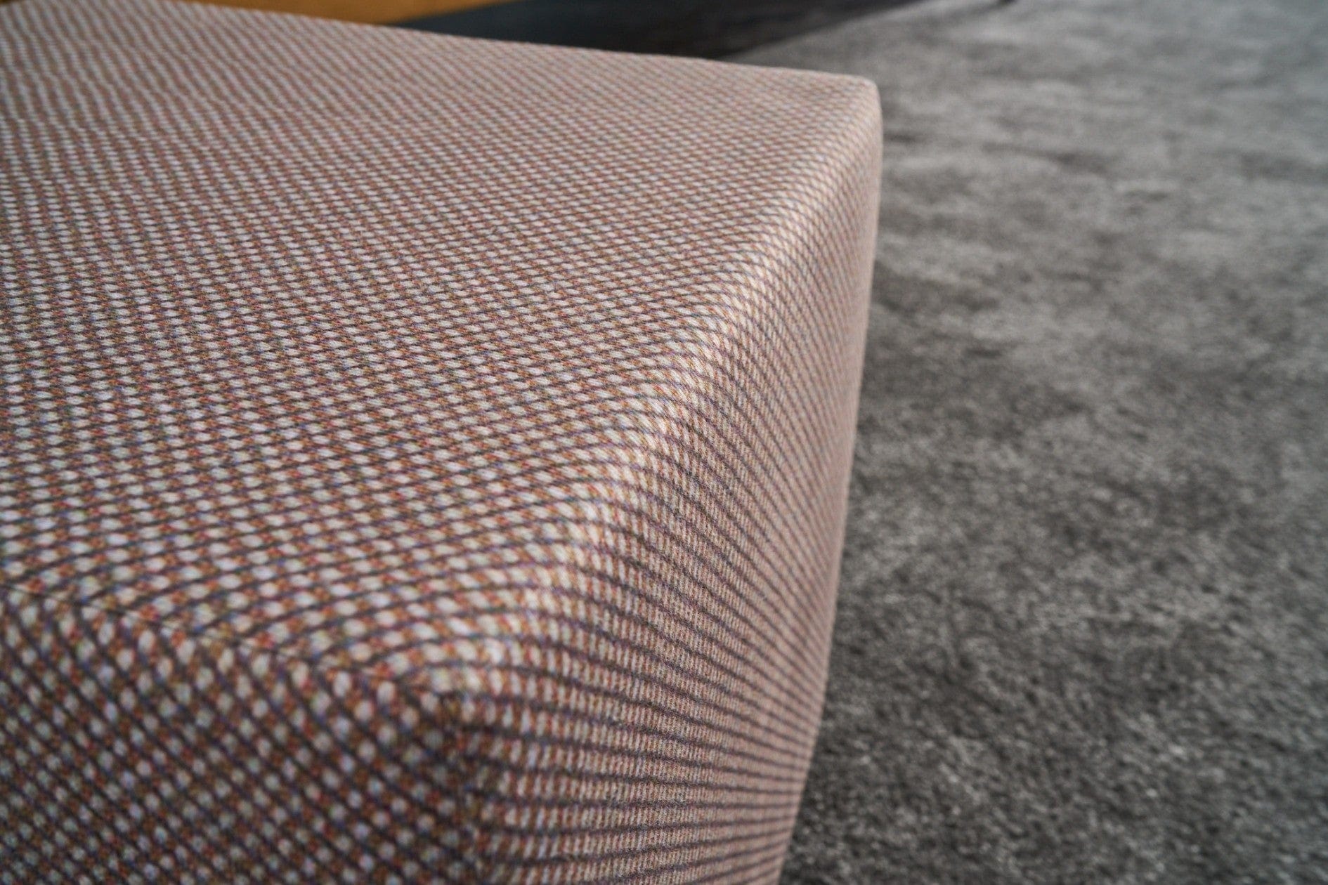 Pouf in tessuto Helen Square Multicolore (3)
