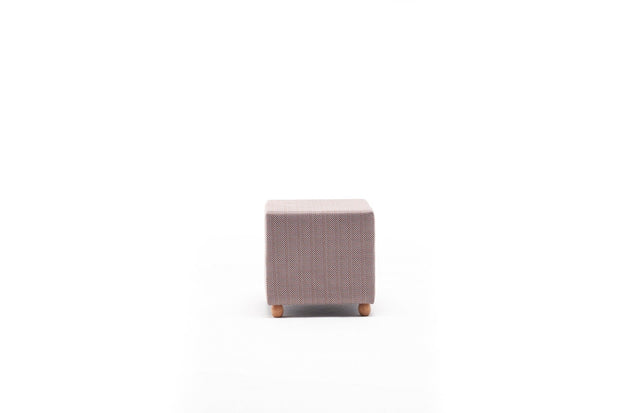 Pouf in tessuto Helen Square Multicolore (5)