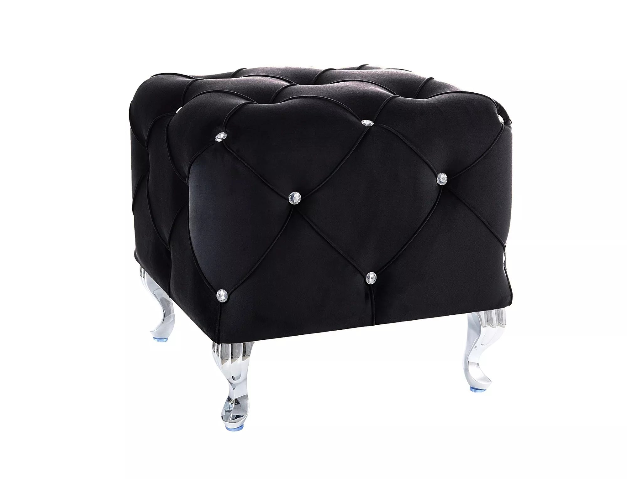 Signal Pouf in tessuto Hestia K Nero