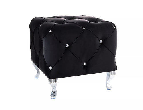 Signal Pouf in tessuto Hestia K Nero