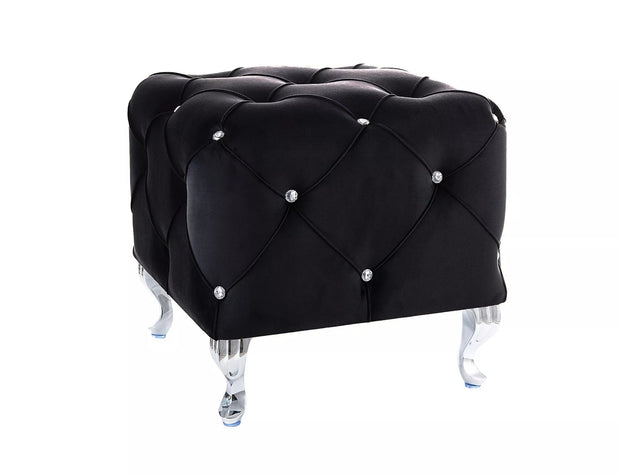 Signal Pouf in tessuto Hestia K Nero