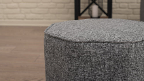 Pouf in tessuto Hexa Grigio (1)