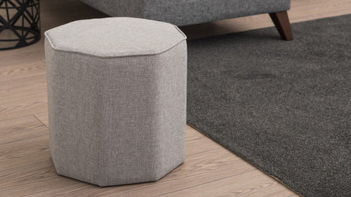 Pouf in tessuto Hexa Marrone (1)