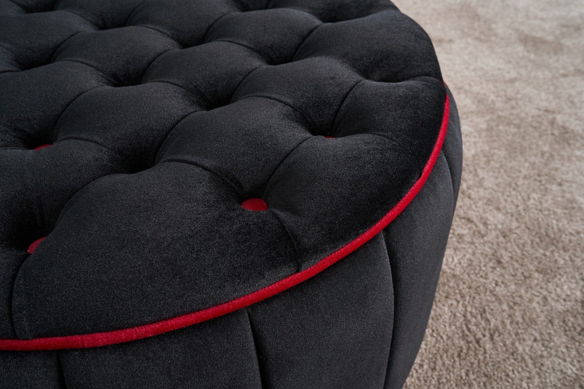 Pouf in tessuto Jasmin Antracite (2)