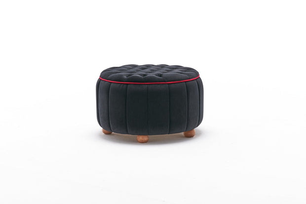 Pouf in tessuto Jasmin Antracite (3)