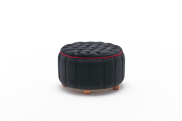 Pouf in tessuto Jasmin Antracite (4)