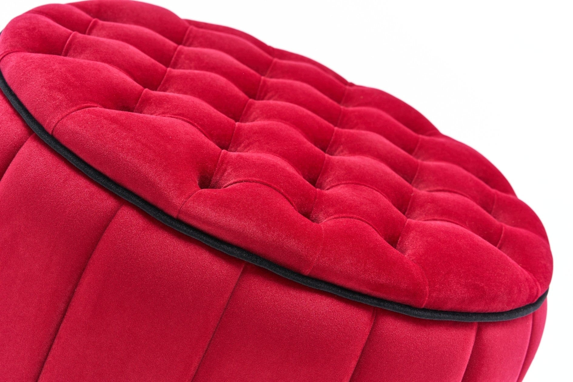 Pouf in tessuto Jasmin Rosso (5)