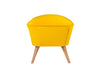 Pouf in tessuto Lake View Giallo (2)