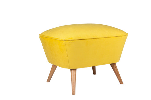 Pouf in tessuto Lake View Giallo