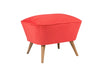 Pouf in tessuto Lake View Rosso