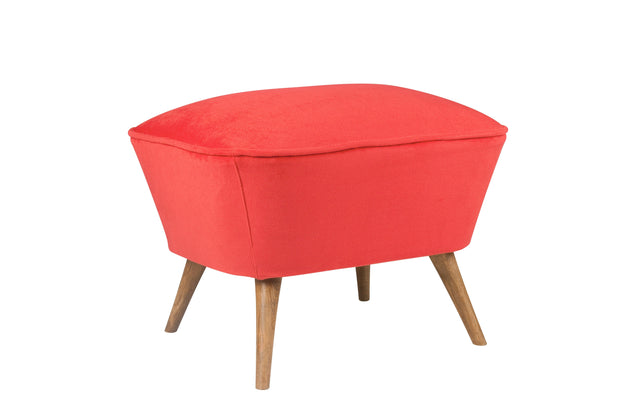 Pouf in tessuto Lake View Rosso