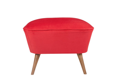 Pouf in tessuto Lake View Rosso (1)